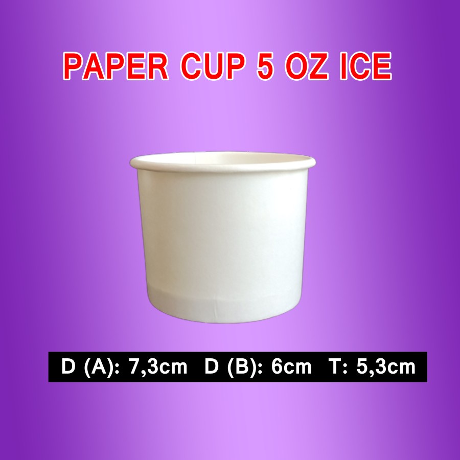 Jual Paper Cup Ice Cream Putih Polos 5 oz Shopee Indonesia