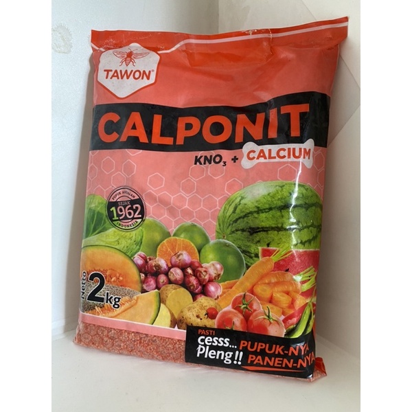 Jual KNO3 MERAH CALPONIT 2kg CALSIUM PUPUK CAP TAWON | Shopee Indonesia