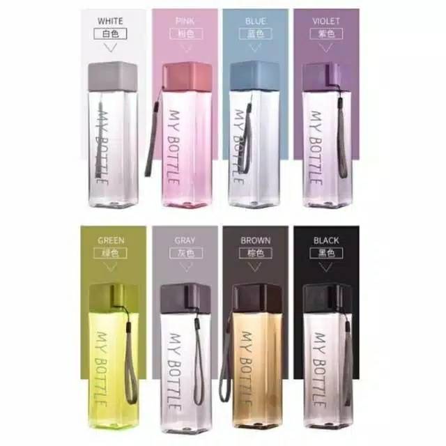 Jual BOTOL AUR MINUM KOTAK MY BOTTLE PERSEGI PANJANG KEKINIAN 500ml ...