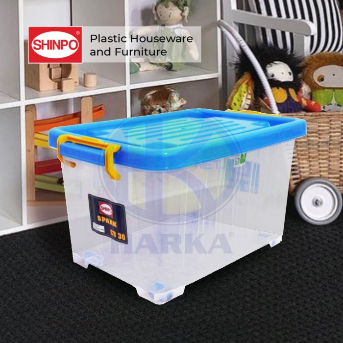 Jual SPARK CONTAINER BOX (Boks Plastik) 30 LITER | Kotak Mainan Beroda ...