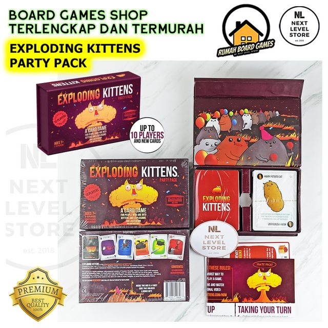 Jual Exploding Kittens : PARTY PACK Board Game Kittens Games | Shopee ...