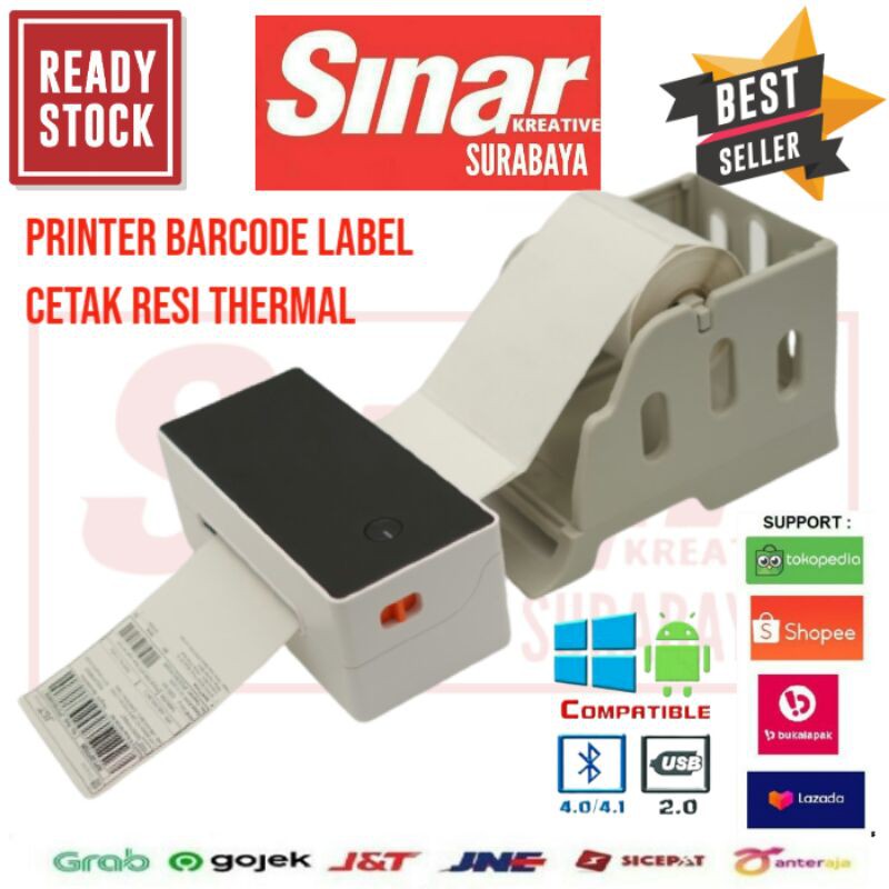 Jual PRINTER BARCODE LABEL 110MM RP-420B CETAK RESI THERMAL BLUETOOTH ...