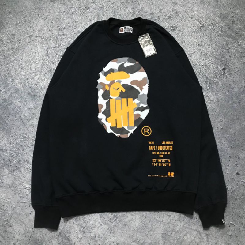 Crewneck Bape Original Jaket Sweater Bape x Und Camo Original