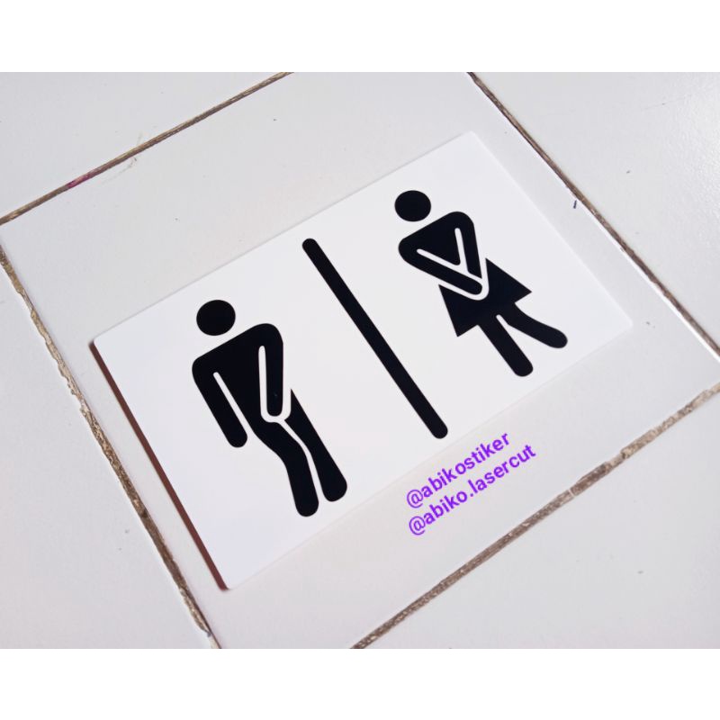 Jual Sign board In Toilet - restroom Acrylic unik | Shopee Indonesia