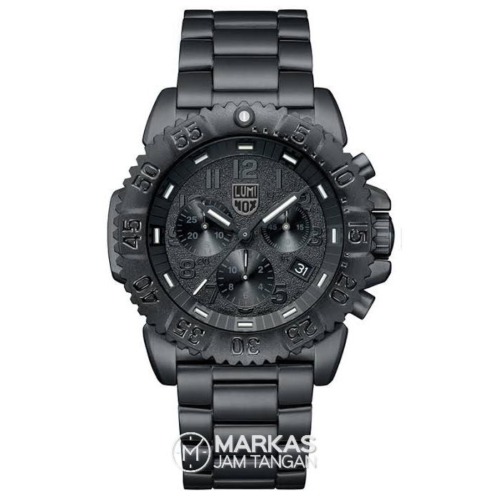 Jam Tangan Pria Luminox 3050 / 3950 Navy Seal Chronograph Stainless Steel  Watch