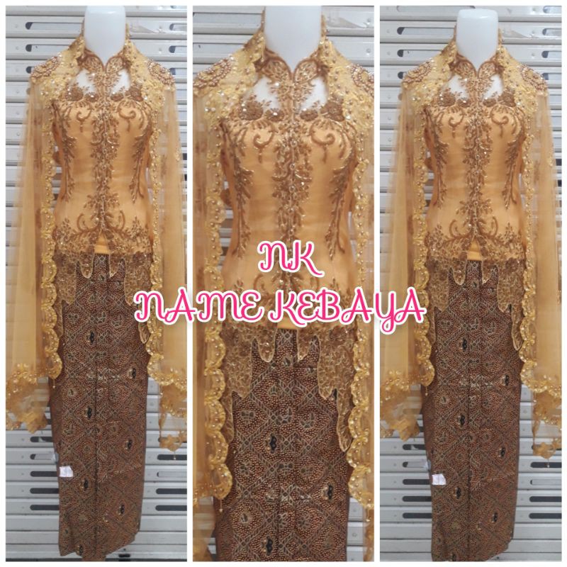 Jual set kebaya pesta + longtorso+ rok dan slendang mutiara | Shopee ...