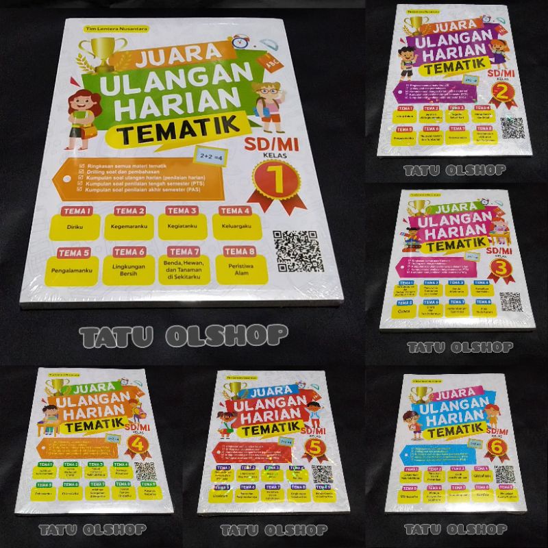 Jual Buku Juara Ulangan Harian Tematik SD Kelas 1 2 3 4 5 6 Kurikulum ...
