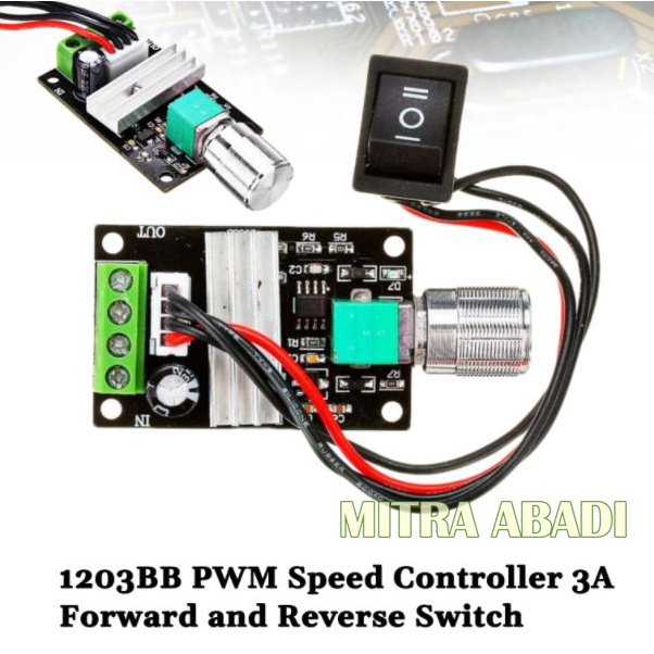 Jual 1203BB PWM Speed Controller 3A Forward and Reverse Switch | Shopee ...