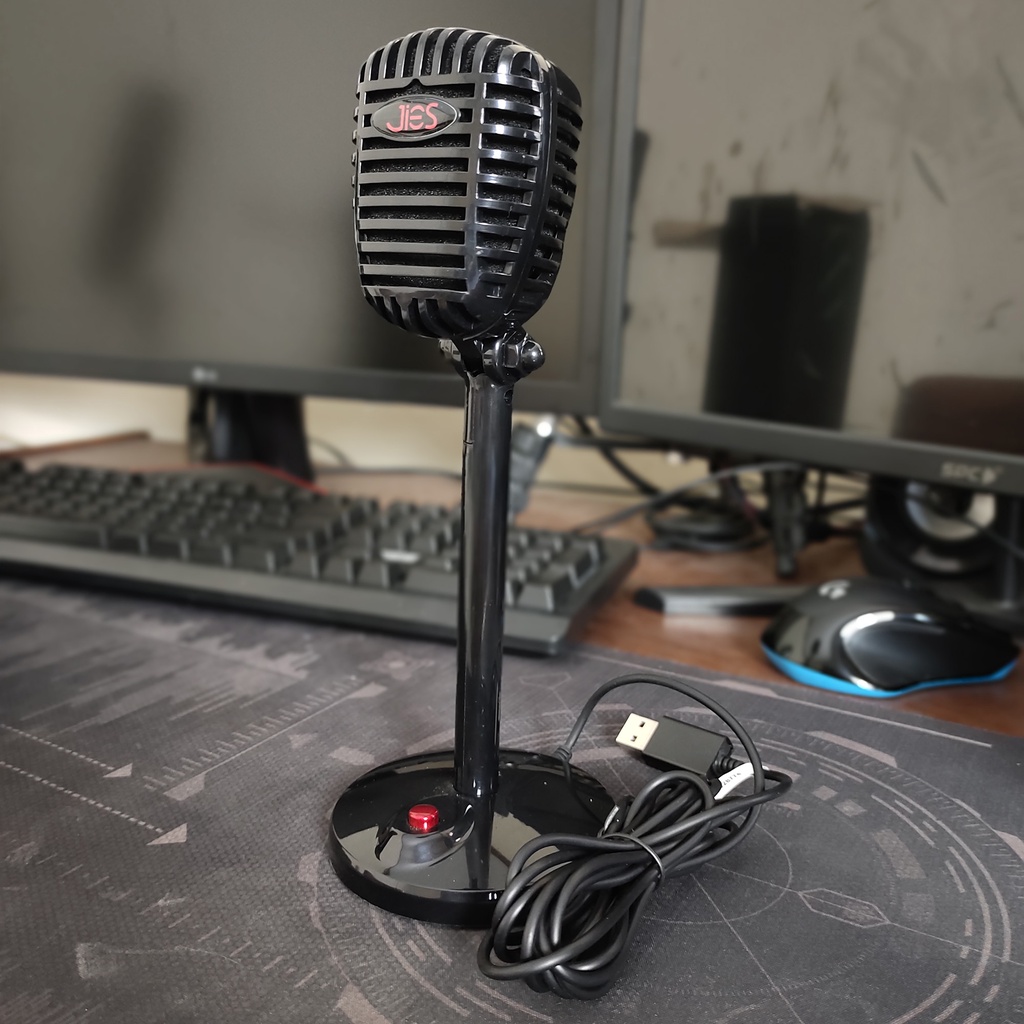 Jual MIC Microphone Singing USB JIES Model Retro | Shopee Indonesia