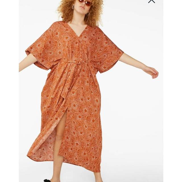 Monki belted best sale kaftan dress