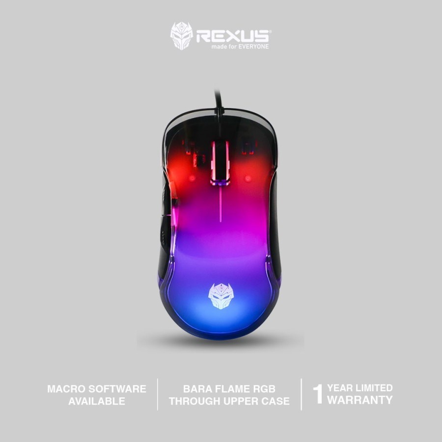 Jual Rexus Xierra X17 Bara Crystal RGB Mouse Gaming | Shopee Indonesia