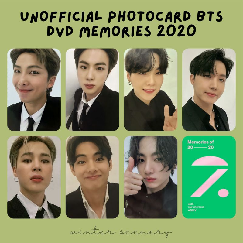bts memories2020（Jual UNOFFICIAL PHOTOCARD BTS - MEMORIES