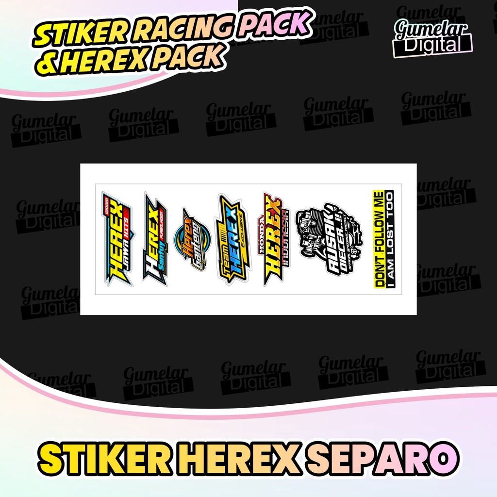 Jual Stiker Pack Racing Stiker Herex Rcb Gl Cepek Shopee Indonesia