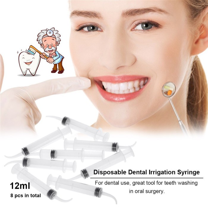 Jual Jual Pcs Disposable Dental Irrigation Syringe With Curved Tip