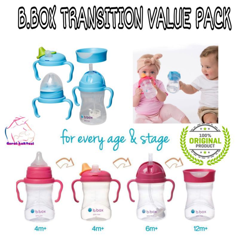 Jual B.BOX TRANSITION VALUE PACK BBOX TRAINING CUP SIPPY CUP STRAW