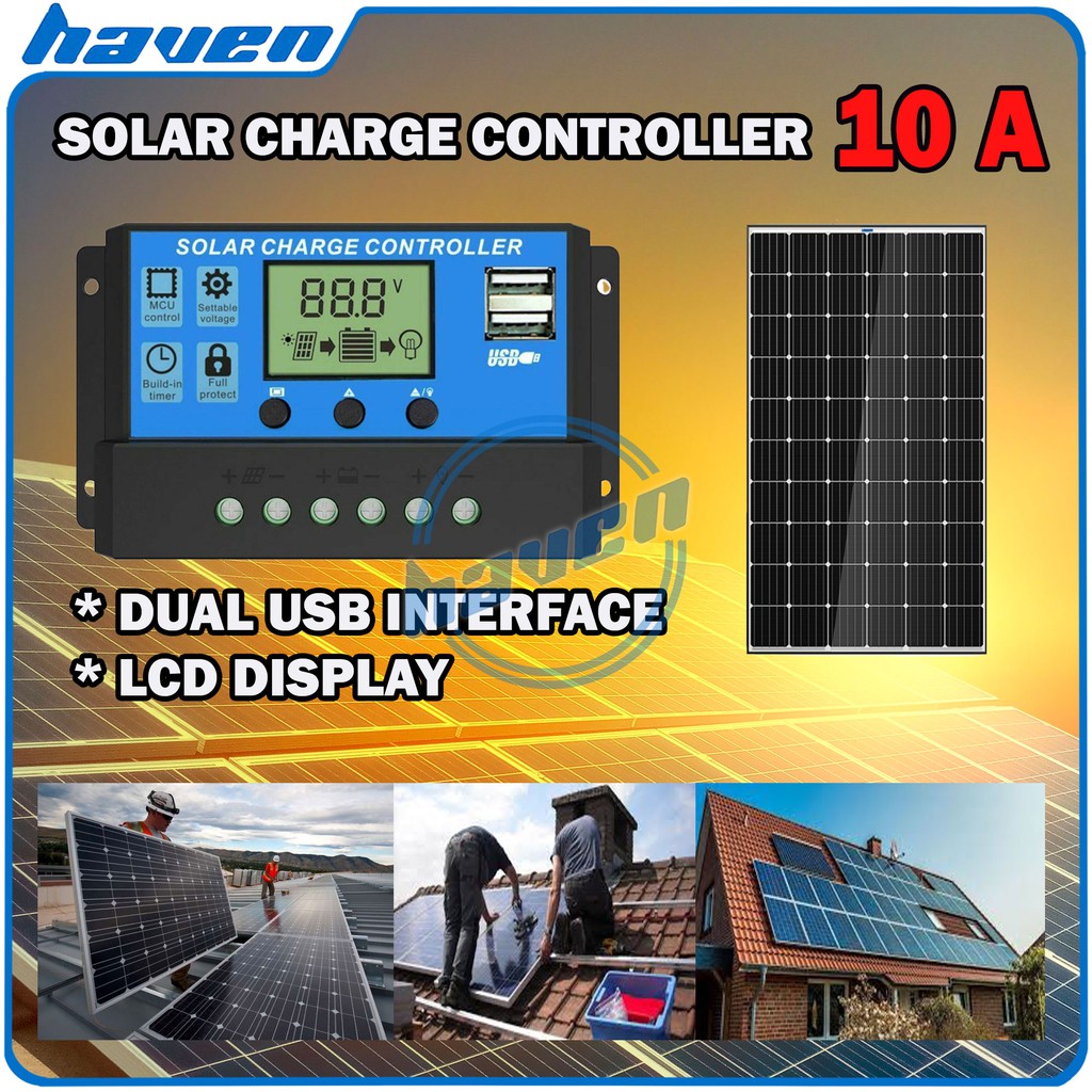 Jual Solar Charge Controller 10A 20A 30A Cell PWM Pengisi Daya Surya ...