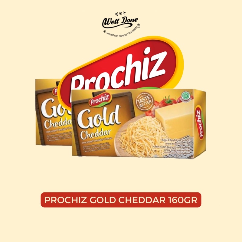 Jual Prochiz Gold Cheddar Cheese 160gr | Shopee Indonesia