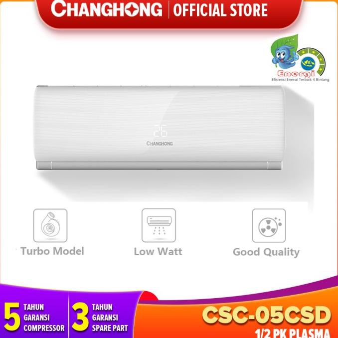 Jual Changhong Ac Split Deluxe Double Gold Fin Cold Plasma Pk Csc Csd Shopee Indonesia