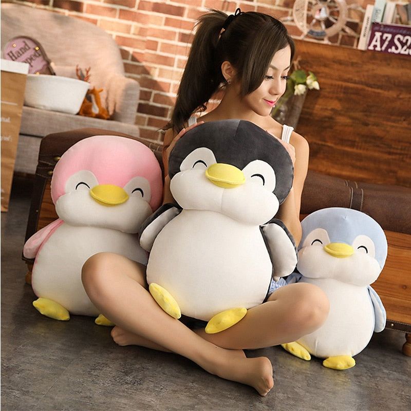 Boneka Pinguin Miniso Plush Dolls Toys Lucu Bahan Halus Hadiah Ulang Tahun  Anak Ukuran 45cm