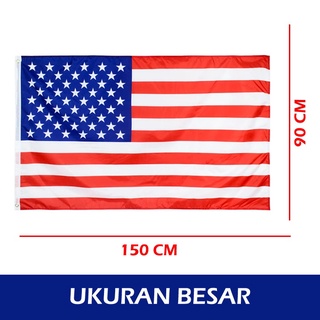 Jual 150cm X 90cm Bendera American Flag Amerika Ukuran Besar