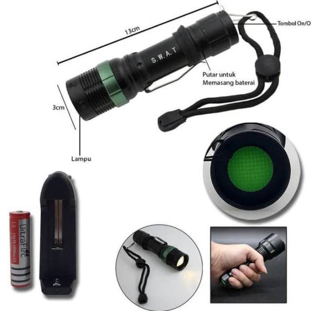 Jual Senter Swat Cahaya Kuning 1866 | Shopee Indonesia