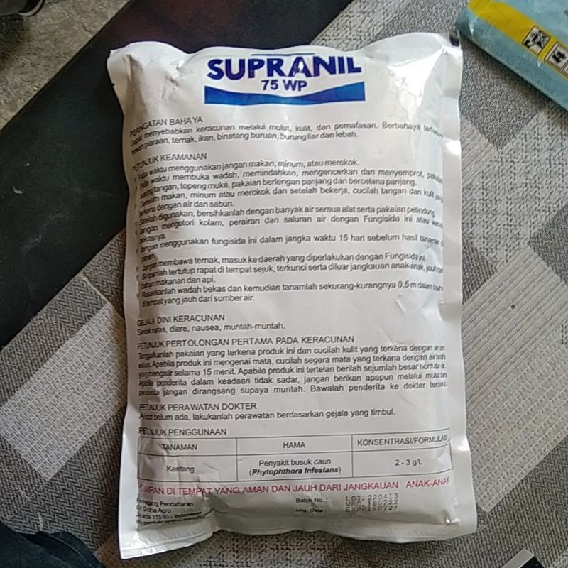 Jual Fungisida Klorotalonil 75 WP Supranil 500gram | Shopee Indonesia