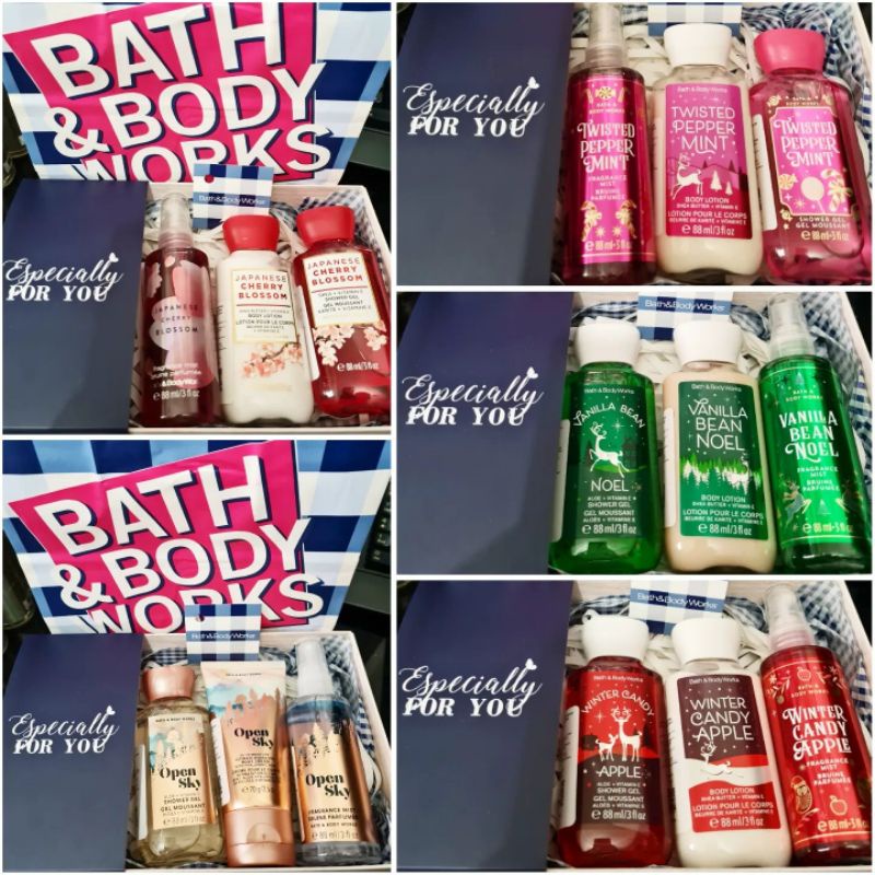 Jual POUCH BATH AND BODY WORKS (BBW)HAMPERS / GIFTSET BATH AND BODY ...