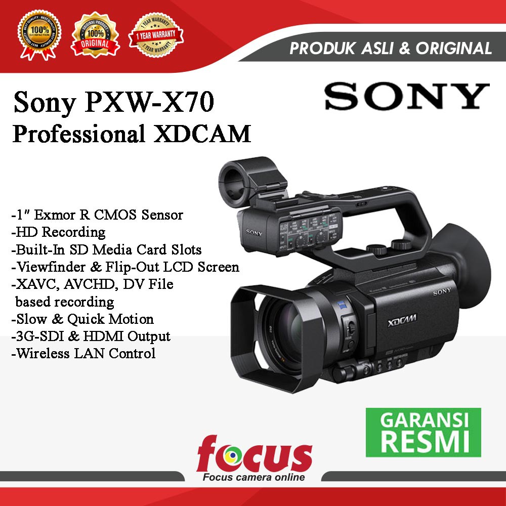 Jual Sony PXWX70 / X70 Professional XDCAM Handycam Compact Camcorder