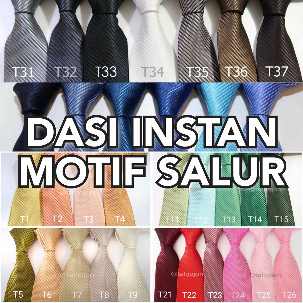 Jual Dasi Instan Dasi Pria Motif Salur Ukuran Inc Bahan Polyester