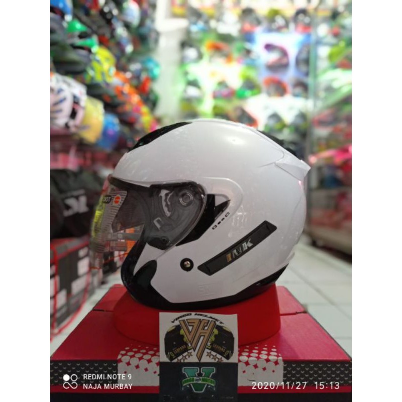 Jual HELM INK METRO 2 SOLID WHITE TERBARU DAN TERMURAH | Shopee Indonesia