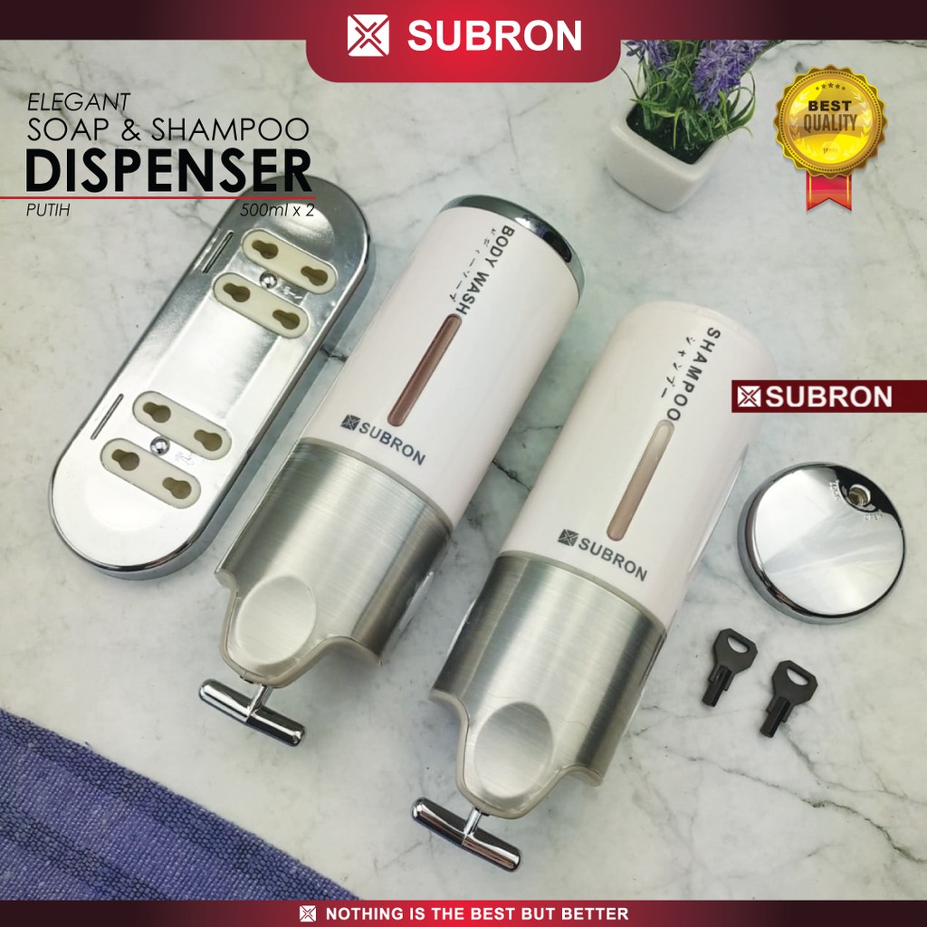 Jual SUBRON Elegant Soap Dispenser 500ml Double 1000ml Tempat Sabun ...