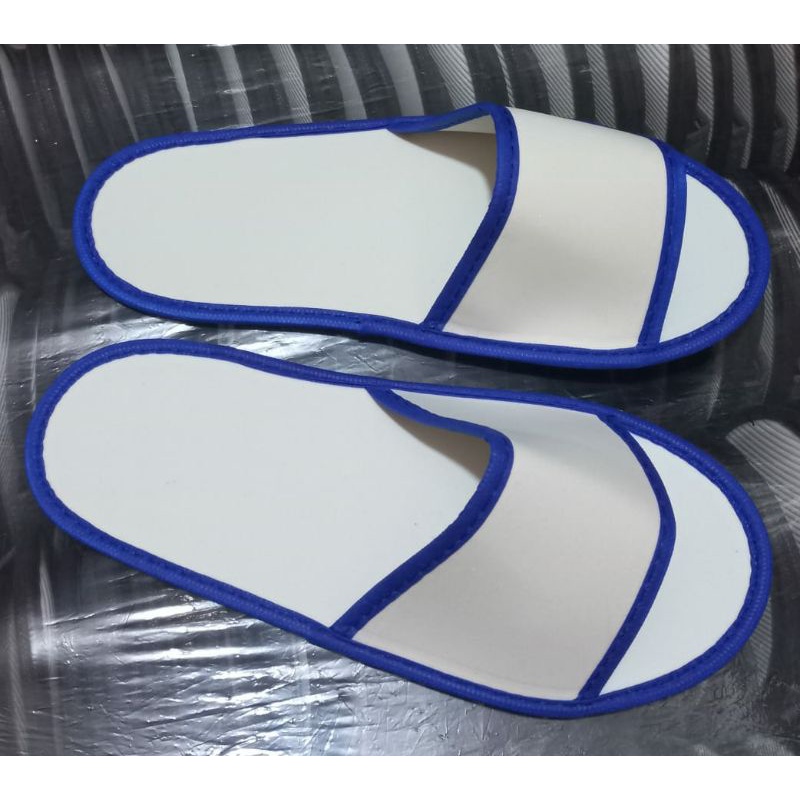 Jual Sandal hotel/lantai sepon 4ml list biru | Shopee Indonesia