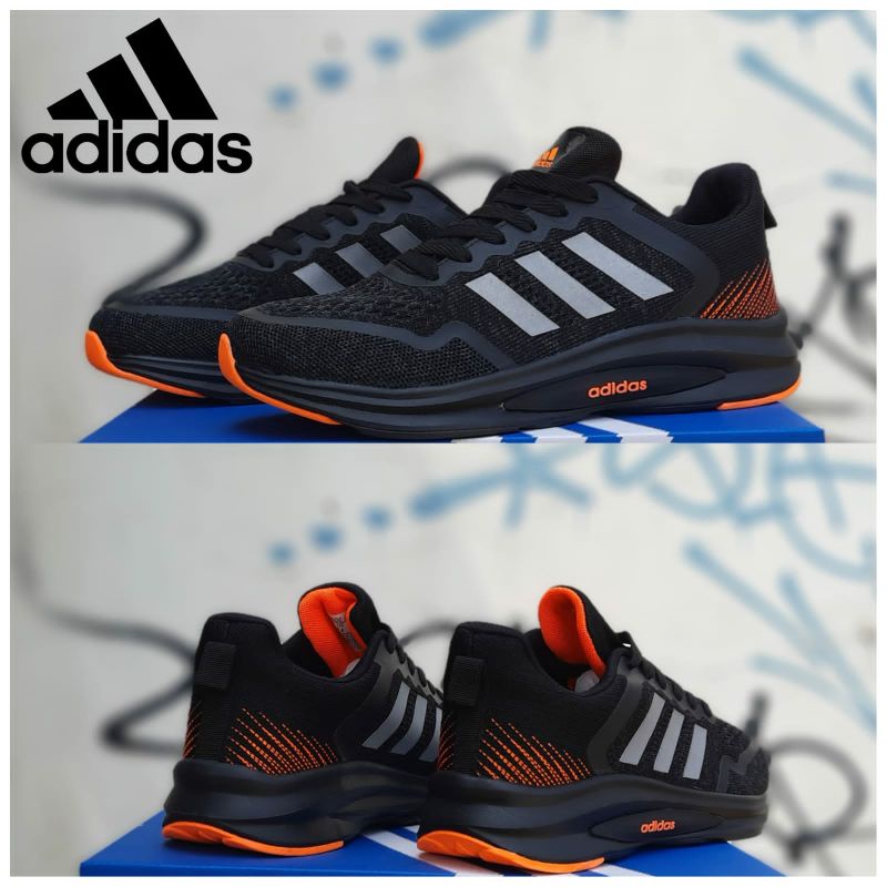 Jual sepatu adidas full hitam import sneakers terbaru 2021 Shopee Indonesia