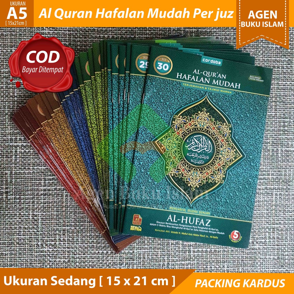 Jual Cod Bayar Ditempat Al Quran Hafalan Terjemah Per Juz Al Hufaz A5