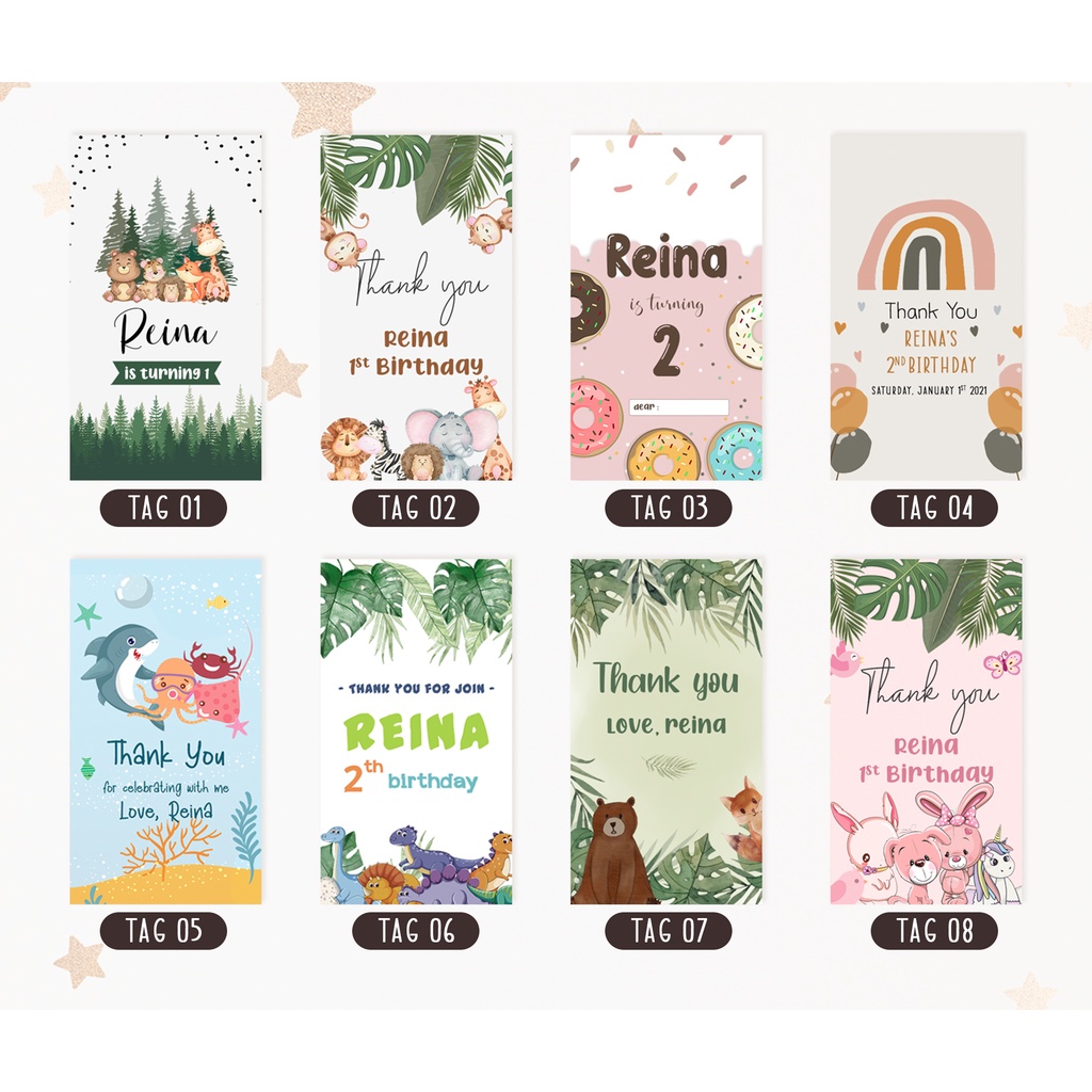 Jual Tag hampers, hang tag untuk ulang tahun, acara tasyakuran ...