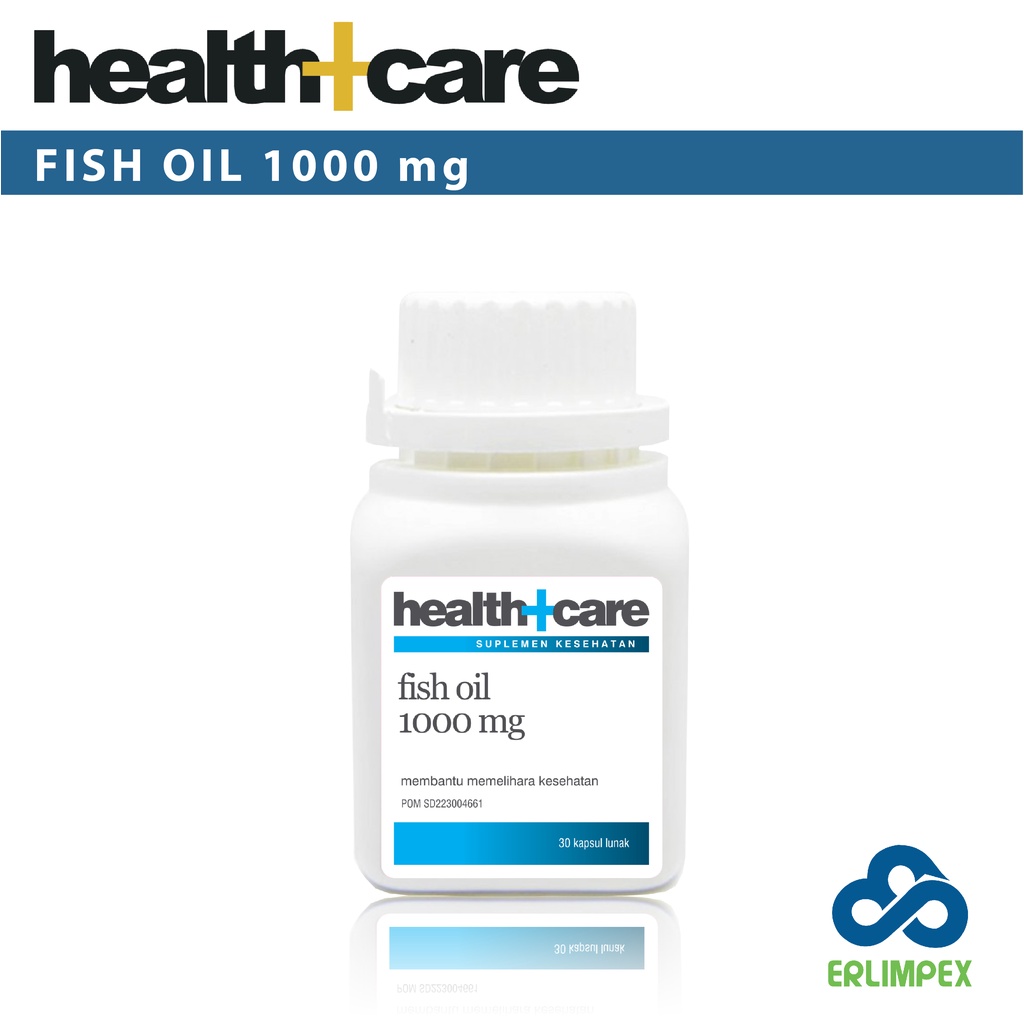 Jual Health+Care Fish Oil 1000 MG Omega 3 ALA EPA DHA Botol 30 Soft