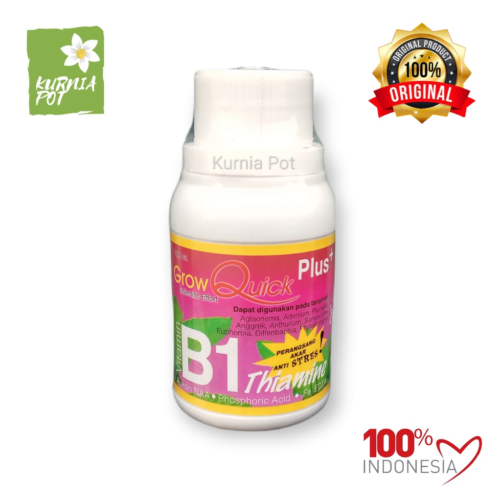 Jual Pupuk Vitamin B1 Grow Quick Plus Organik 100 Ml Nutrisi Akar ...