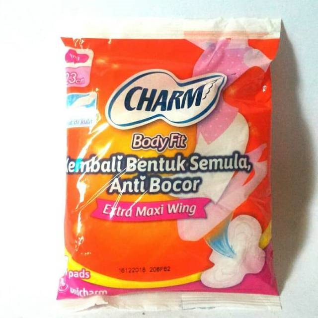 Jual Pembalut Charm Body Fit 23 m Extra Maxi Non Wing / Wing 1 Renceng ...