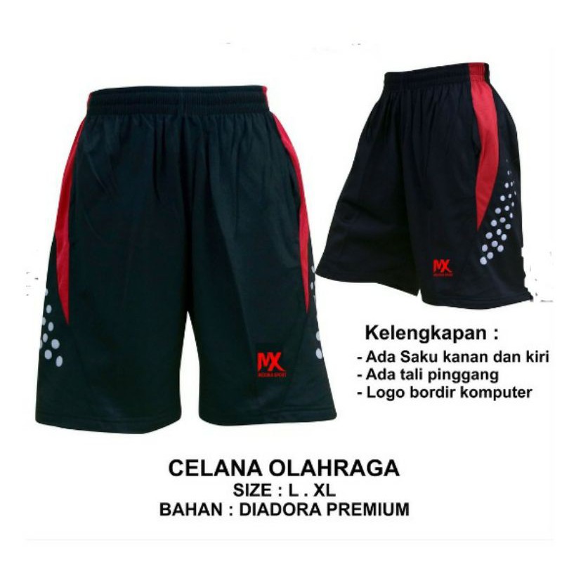 Jual Celana Pendek Olahraga Model Titik Ukuran Standar dan Jumbo