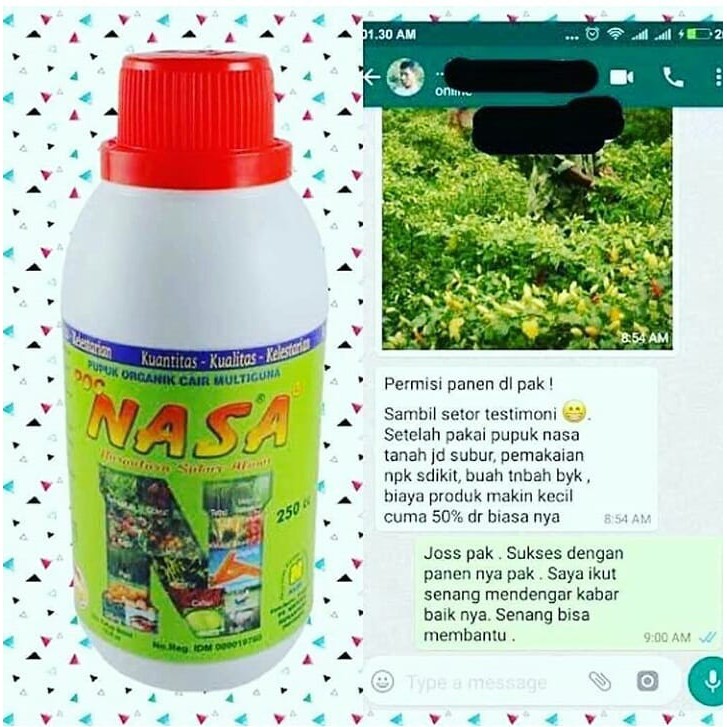 Jual POC NASA PUPUK ORGANIK CAIR 250 CC PERTAIAN,PERTERNAKAN,PERIKANAN ...