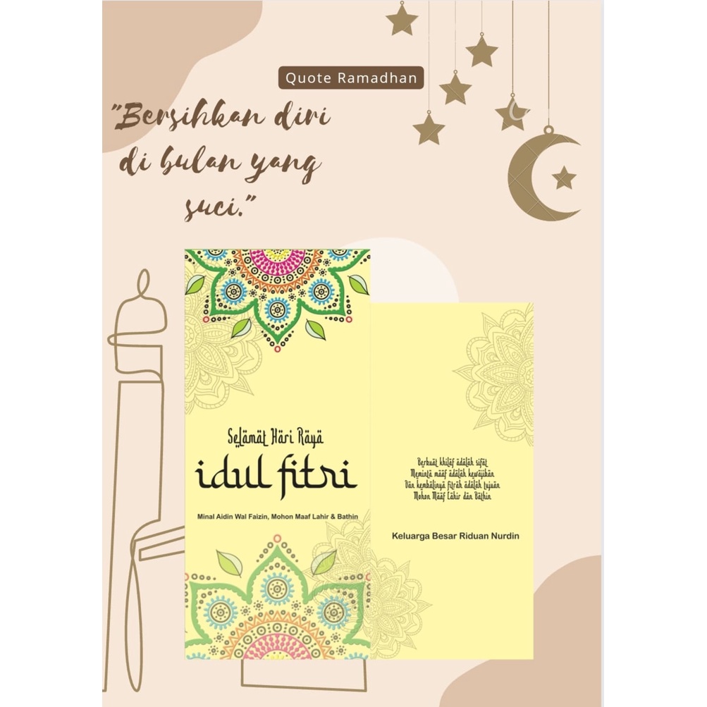 Jual Amplop Lebaran Karakter Nusa & Rara IDUL FITRI THR bahan Art Paper