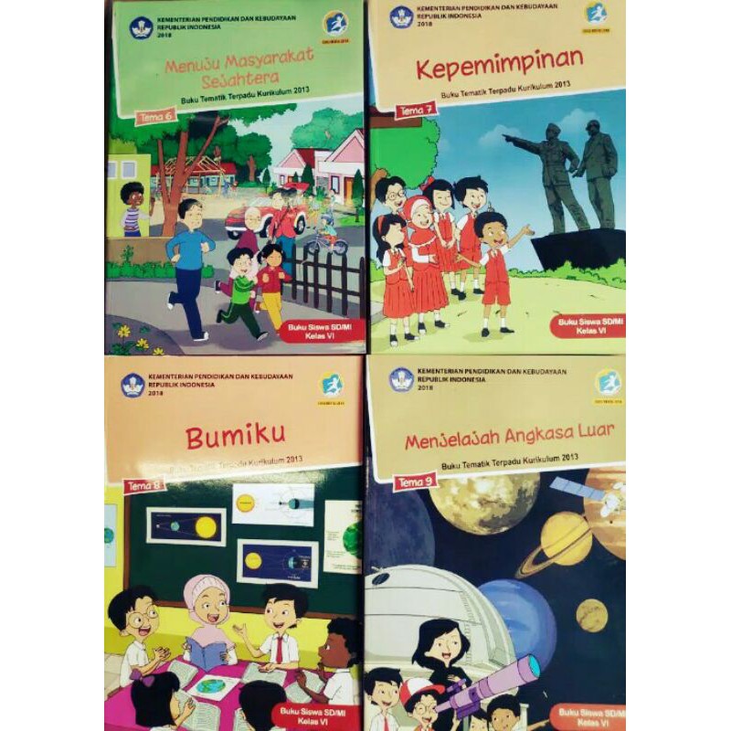 Jual Buku Tematik Kelas 6 SD Semester 2 ( Tema 6 - 9 ) | Shopee Indonesia