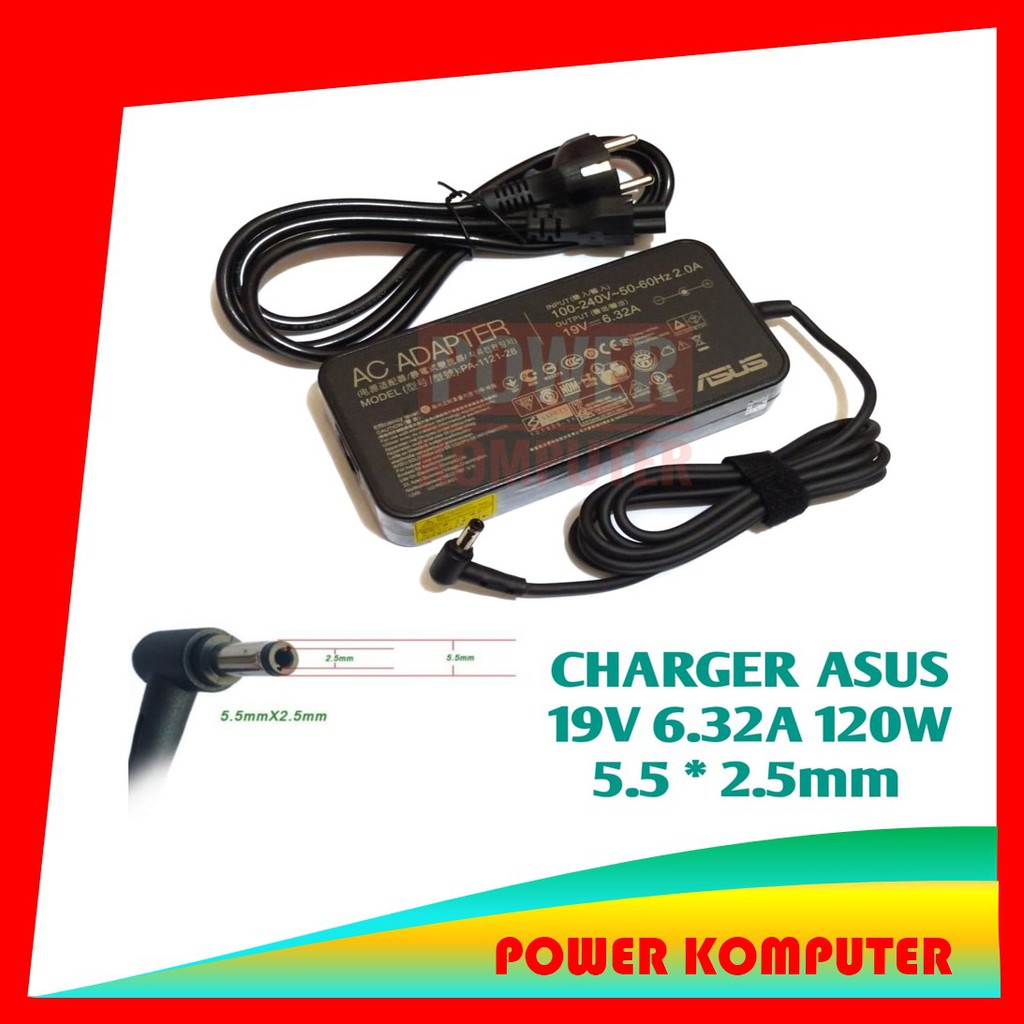 Jual Charger Laptop ASUS? 19V 6.32A 120W AC Adapter Charger Compatible ...