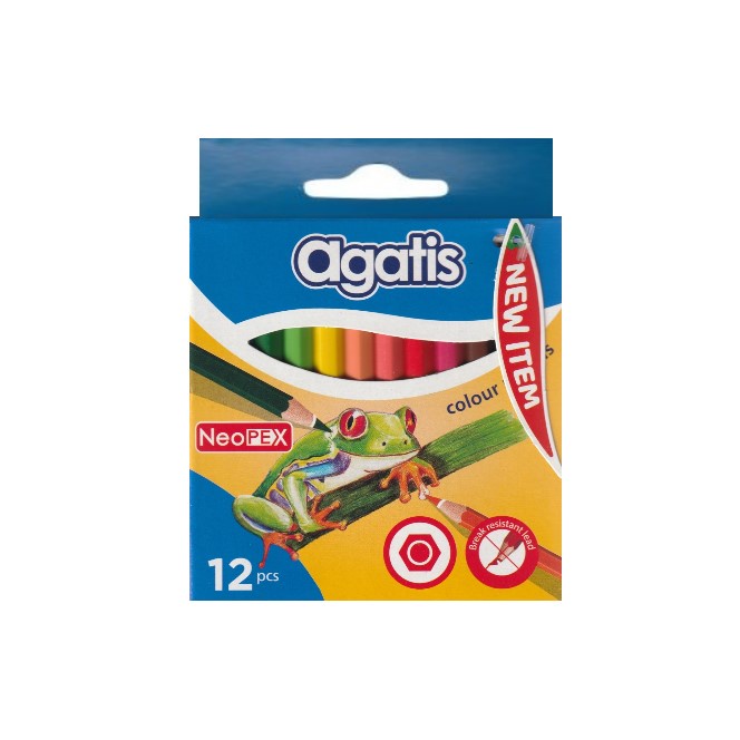 Jual TBMO PENSIL WARNA AGATIS NEOPEX PERMANENT COLOR PENCIL HEXAGONAL ...