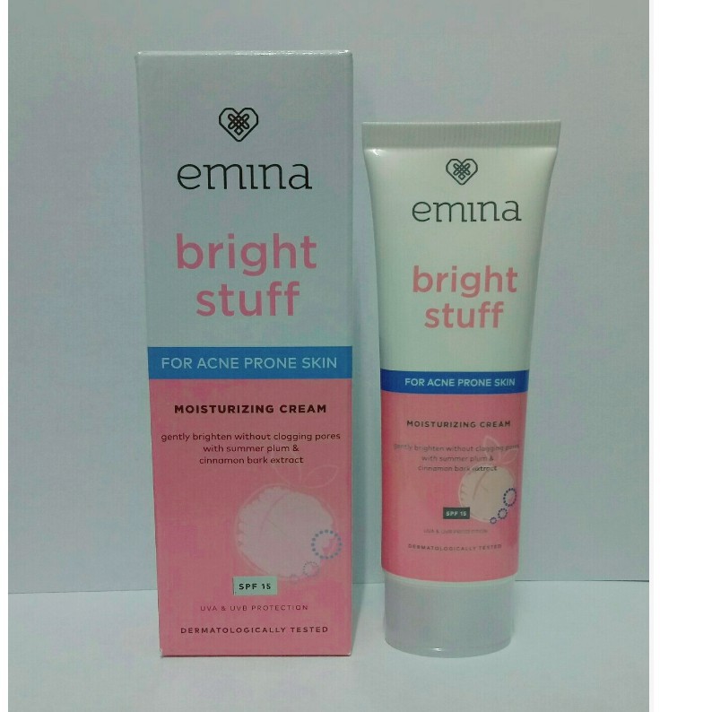Jual Emina Bright Stuff Moisturizing Cream SPF 15 For Acne Prone Skin