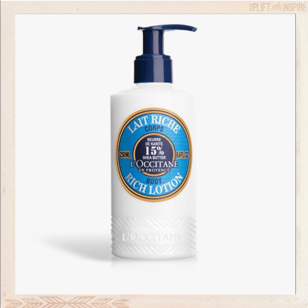 Jual Loccitane Shea Butter Ultra Rich Body Lotion 250ml Shopee Indonesia