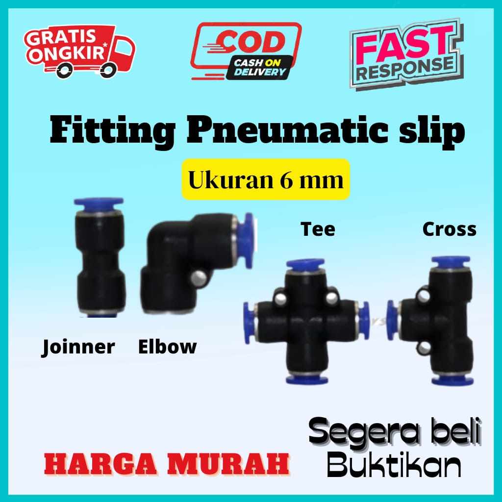 Jual Fitting Pneumatic Slip Lock Tee T Joiner Cross Elbow L Mm