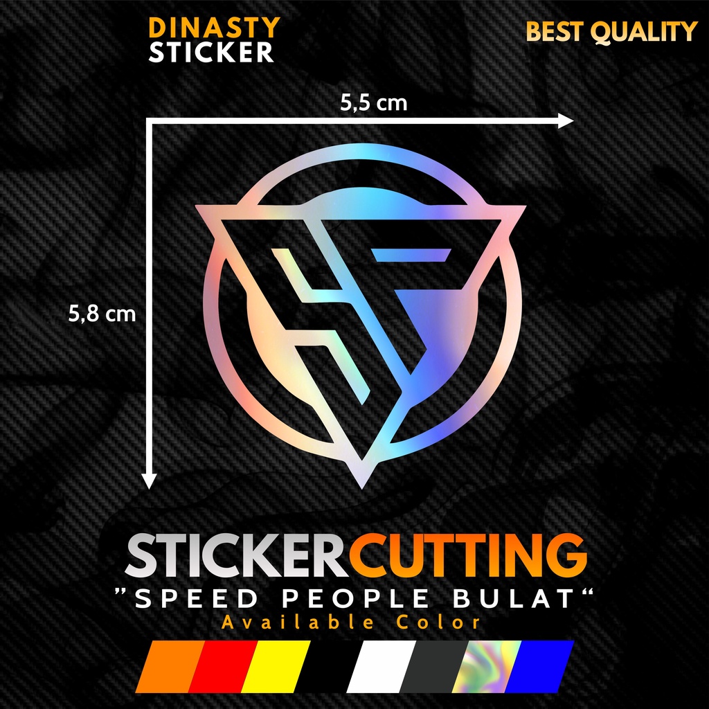 Jual STICKER STIKER CUTTING VIRAL SP BULAT SPEED PEOPLE BULAT | Shopee ...