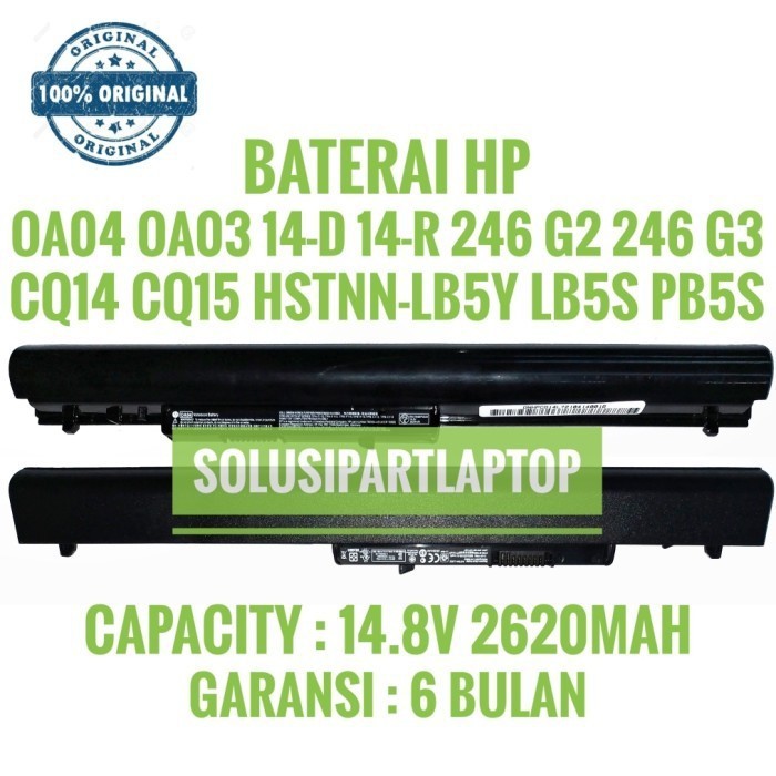 Jual ORIGINAL Baterai HP HSTNN-LB5S HSTNN-LB5Y OA03 OA04 TPN-F112 TPN ...