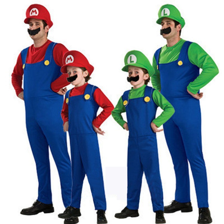 Jual Dewasa Kostum Anak Super Mario Bros Kostum Halloween Cosplay Set ...